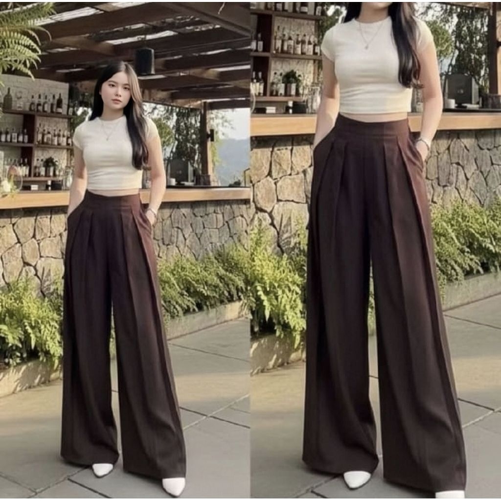 Celana Panjang Wanita - Culote Palazzo Highwaist - Gambar 6