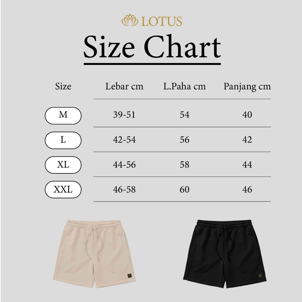 LOTUS - PROMO 3pcs Celana Pendek Boardshort Flece Shortpants - Gambar 5