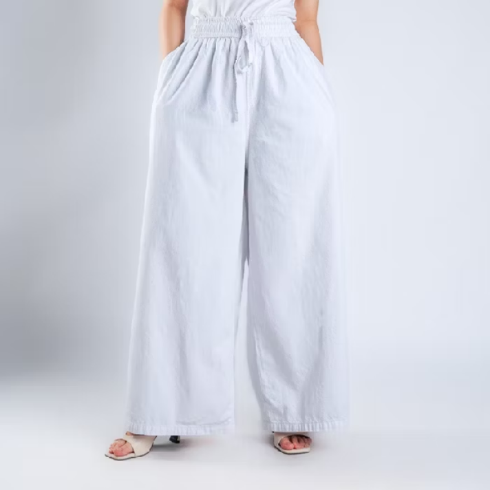 Celana Kulot Panjang Jeans Wanita Fit Super Jumbo 100kg Bigsize Jumbo Pinggang Karet Coco DLINE - Gambar 4