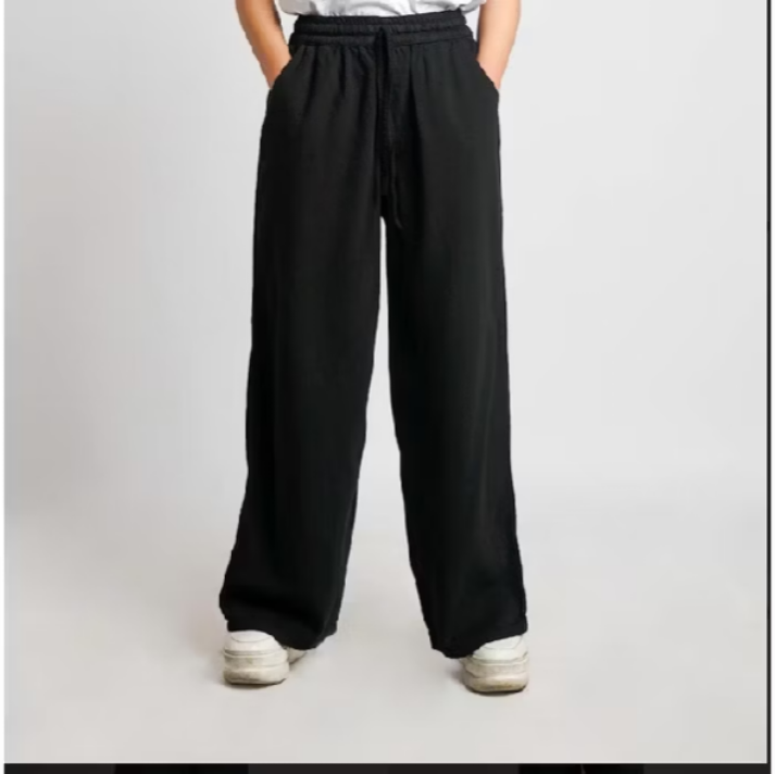 Celana Kulot Panjang Jeans Wanita Fit Super Jumbo 100kg Bigsize Jumbo Pinggang Karet Coco DLINE - Gambar 5