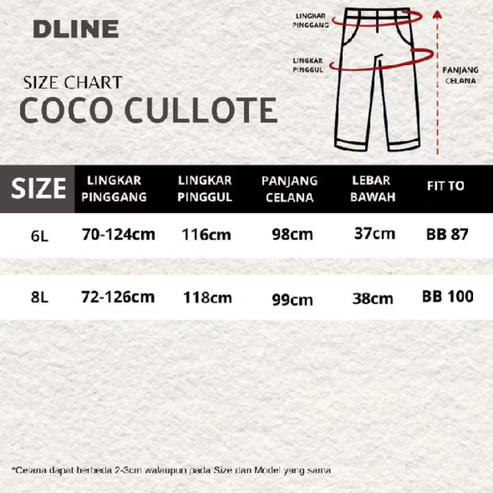 Celana Kulot Panjang Jeans Wanita Fit Super Jumbo 100kg Bigsize Jumbo Pinggang Karet Coco DLINE - Gambar 9
