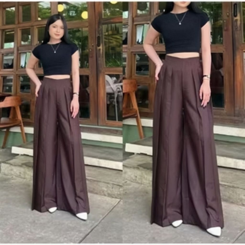 Celana Panjang Wanita - Culote Palazzo Highwaist - Gambar 4